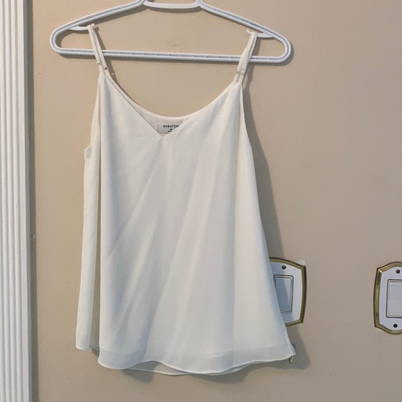 SOLD NWOT Babaton white V-neck cami XS - Picture 1 of 5